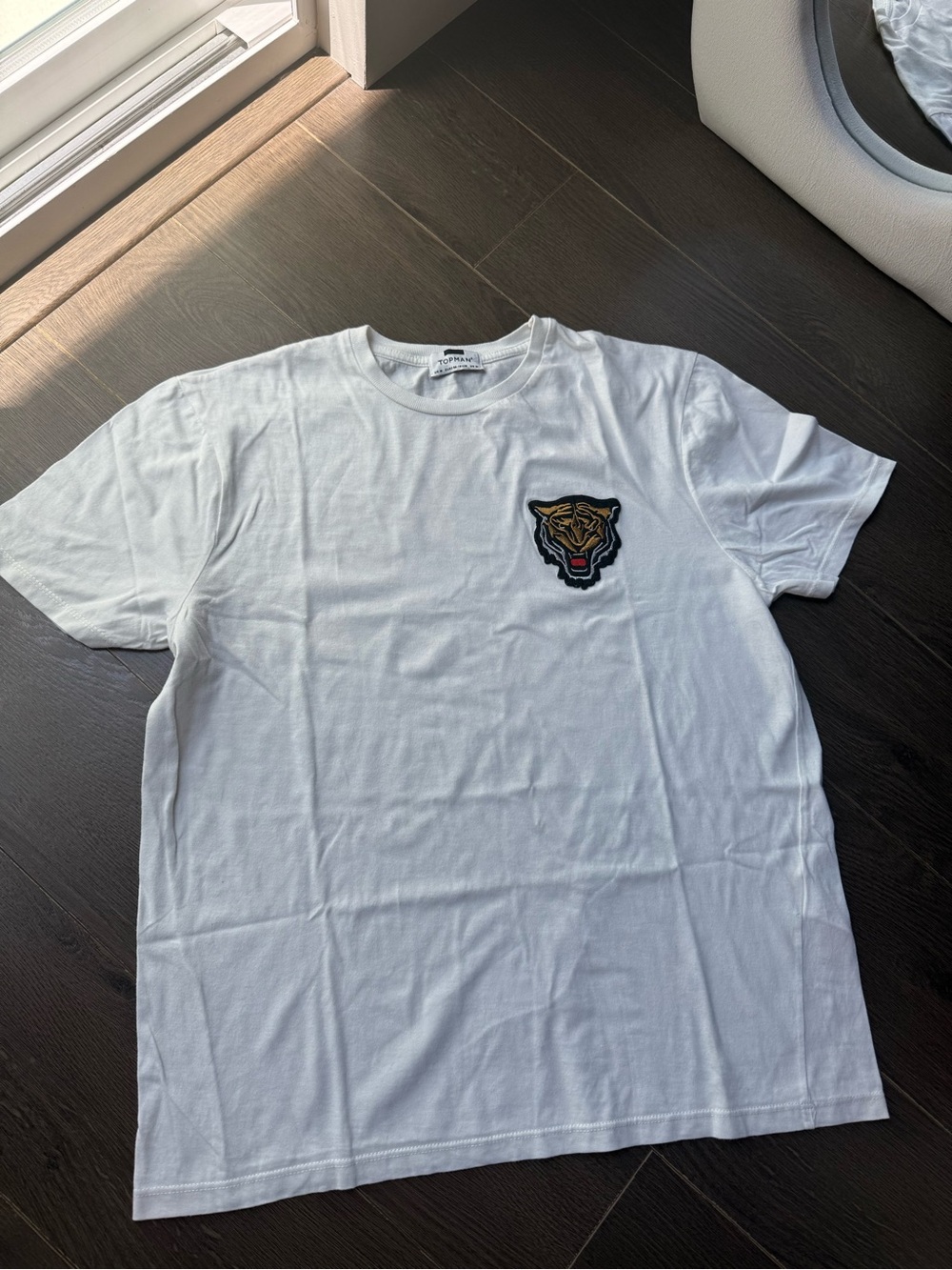Topman White Short-Sleeve Crewneck Tee - Picture 2 of 4